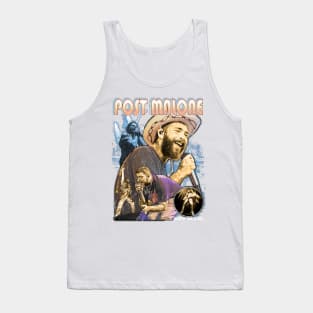 Post malone vintage bootleg graphic full color Tank Top